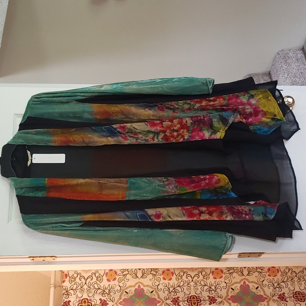 Soft Surroundings Kalina Velvet Kimono, Shrug, Cardigan 3x